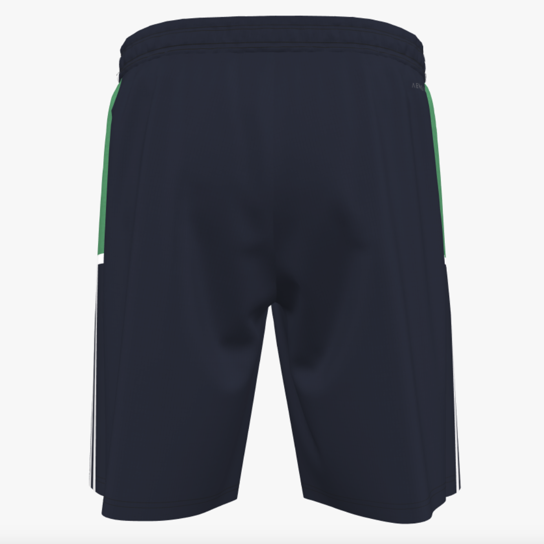 adidas TEAM 19 MEN'S WOVEN SHORT W/ POCKETS - EK4799-NVYGRN-ADIDAS by adidas | Available at Niky's Sports