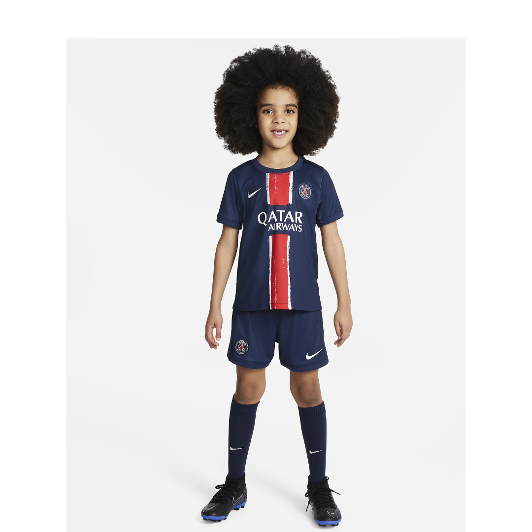 Nike Paris Saint-Germain 2024 Stadium Home Little Kids' Soccer Replica 3-Piece Kit