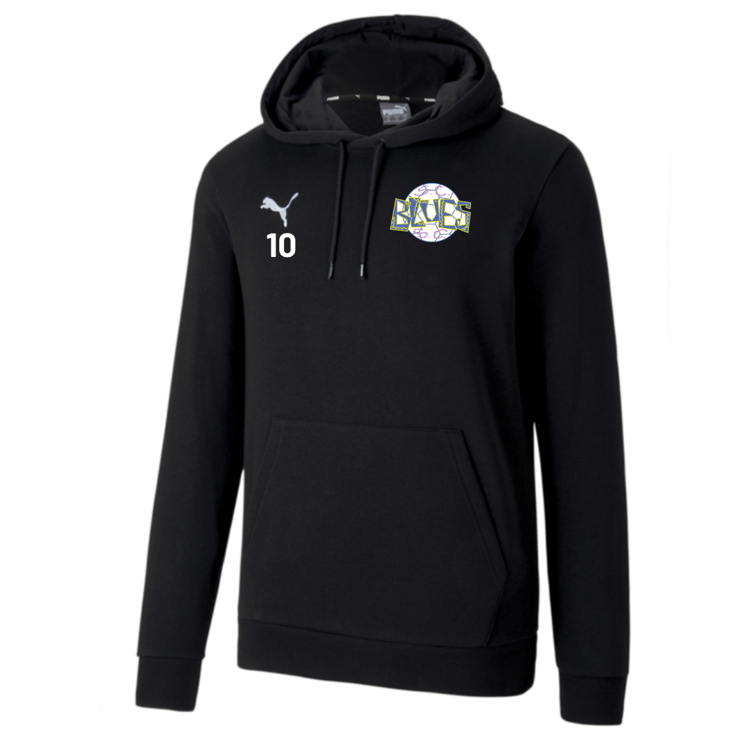 PUMA SC BLUES TEAM GOAL 23 HOODY - BLACK -  by Niky&#39;s Sports | Available at Niky&#39;s Sports