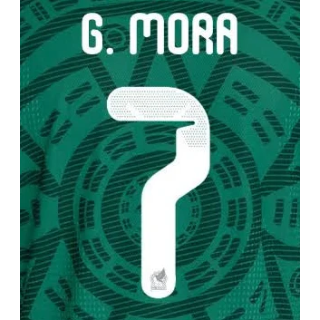 G. Mora #7 Mexico Home Name Set 2026 - GM7-MX26-HM by Authentic | Available at Niky's Sports