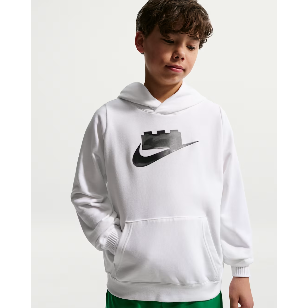 Nike x LEGO® Collection Big Kids' Hoodie - IO3116-100-NIKE by Nike | Available at Niky's Sports
