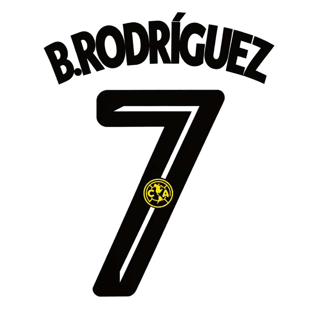 Rodriguez #7 Club America Home Name Set 2026