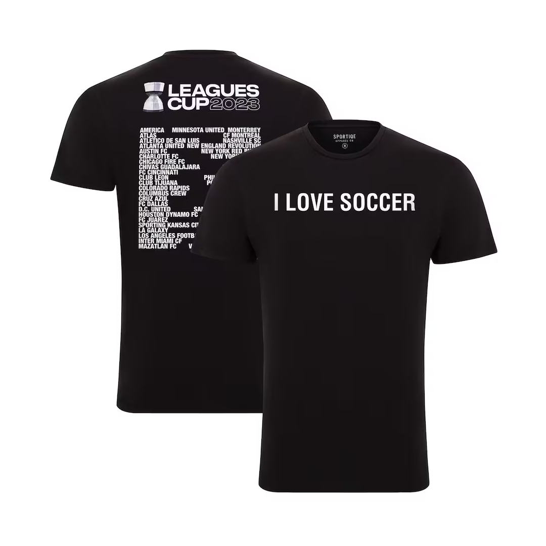 Peace Collective 2023 Leagues Cup 'I Love Soccer' Cotton Tee" - ILSLCTEE-PEACE COLLECTIV by Peace Collectiv | Available at Niky's Sports