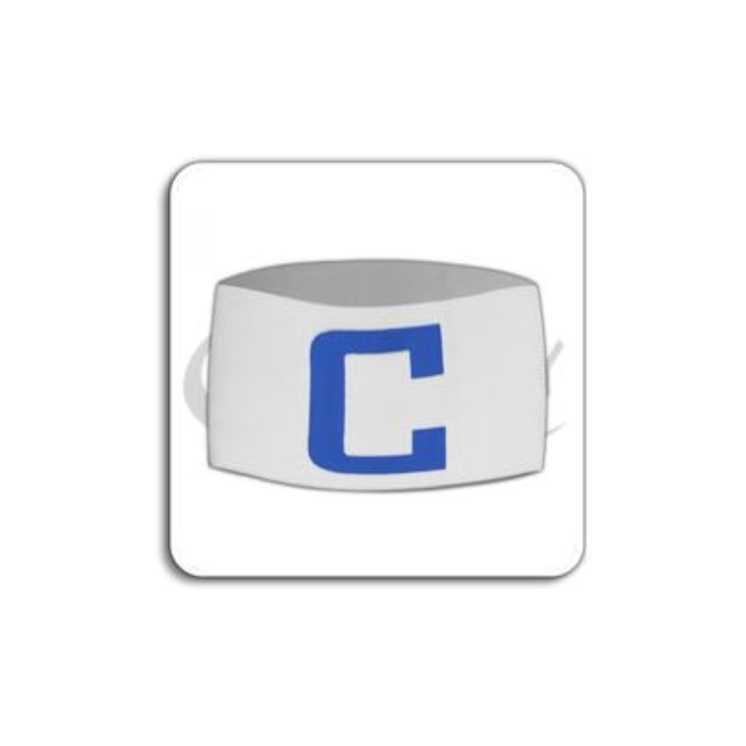 Captain Arm Band White/Royal - 121822-104-CENTURY by Century | Available at Niky's Sports
