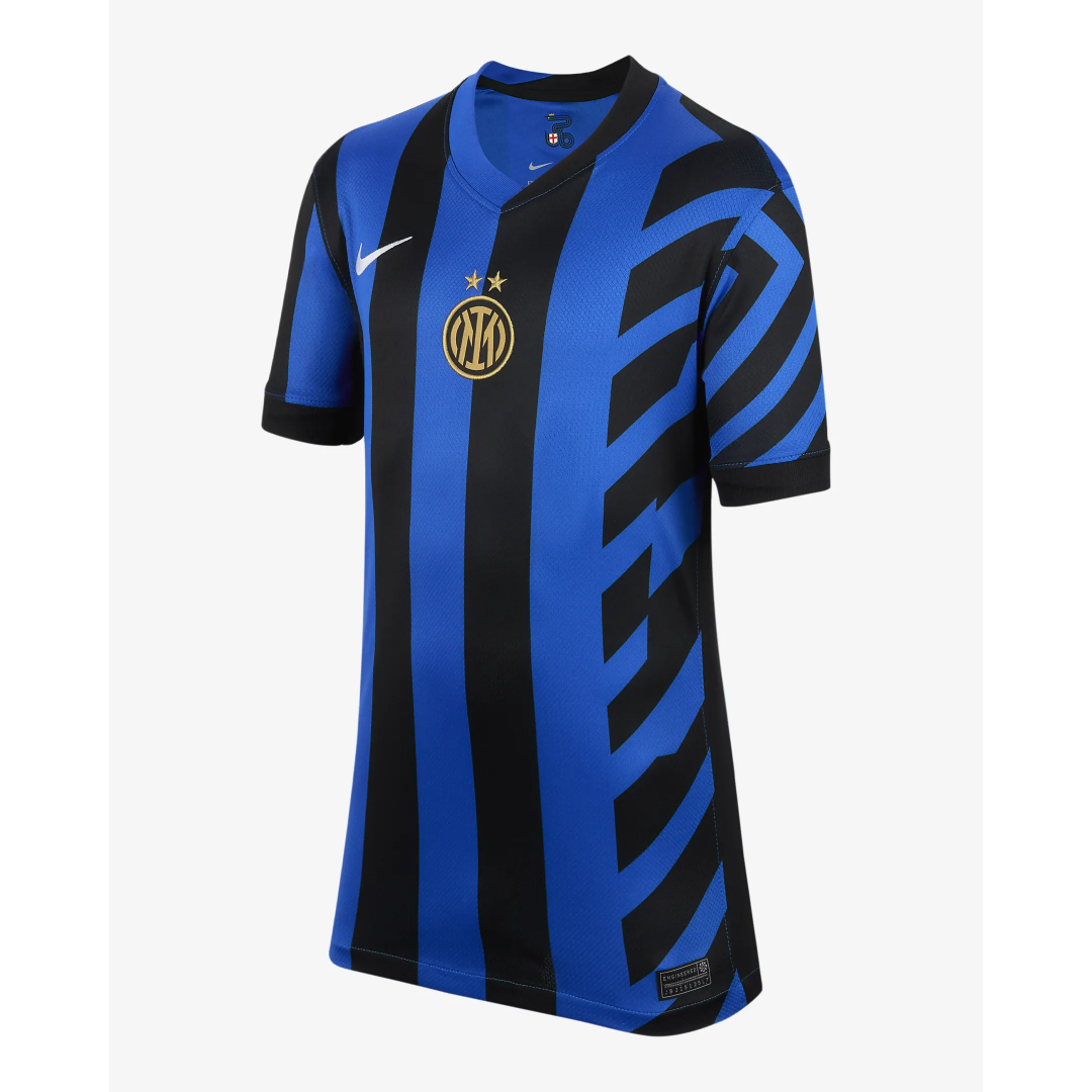 Nike Inter Milan 2024/25 Stadium Home Big Kids' Dri-FIT Soccer Replica Jersey - FN9143-440-NIKE by Nike | Available at Niky's Sports