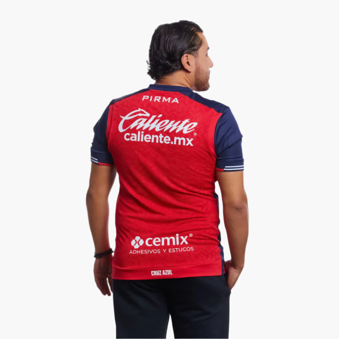 Pirma Cruz Azul Home Jersey 23-24 – Men's Royal Blue & Red, Short Sleeve Soccer Shirt