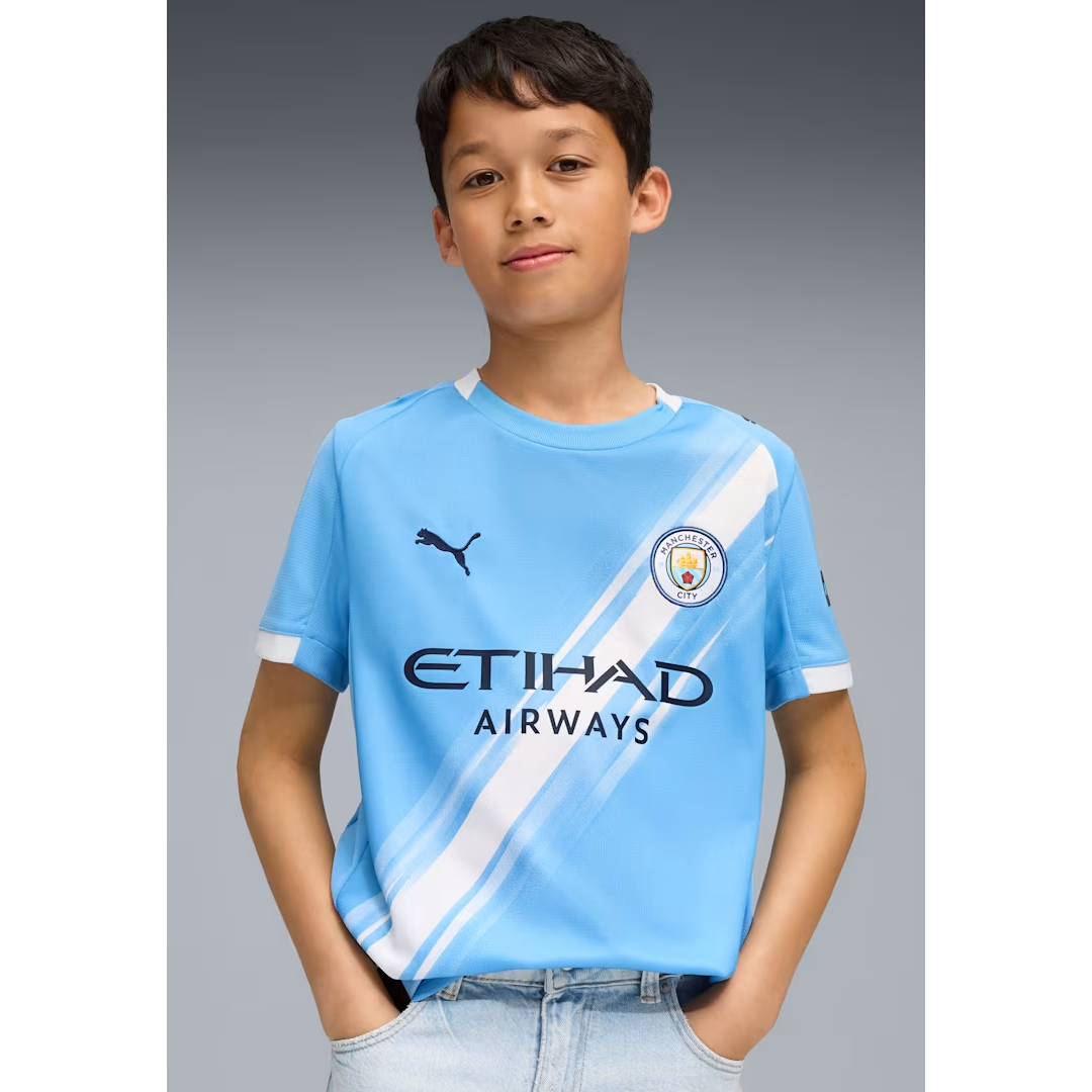 Puma Manchester City Youth Home Jersey 25/26 - 780341-01-PUMA by Puma | Available at Niky&#39;s Sports