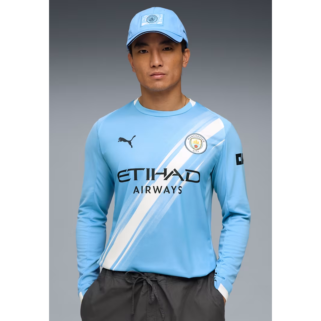 Puma Manchester City Men's Replica Home Long Sleeve Jersey 25/26 - 780339-01-PUMA by Puma | Available at Niky's Sports