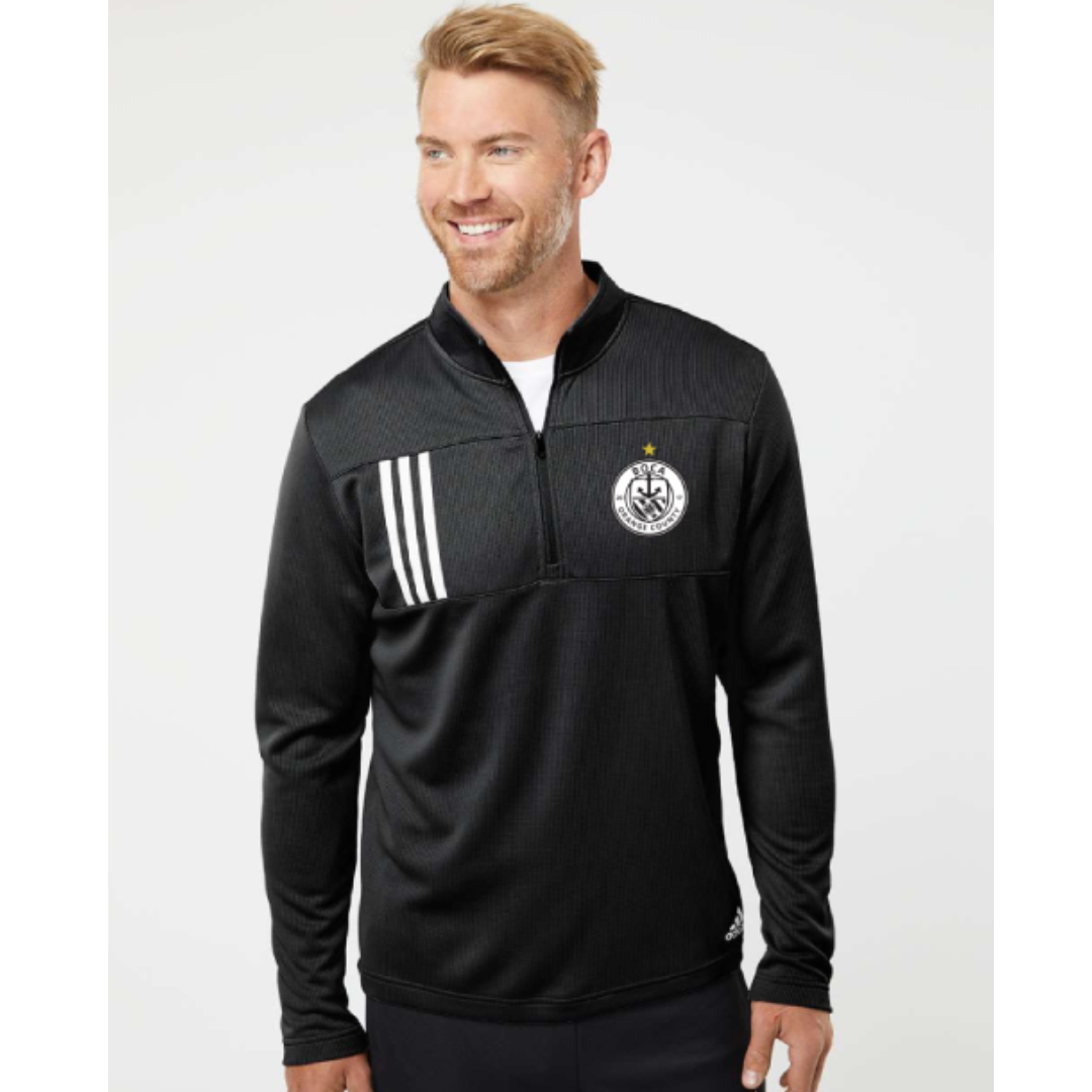 adidas BOCA OC Men's 1/4 Zip Pullover - Black (A482)