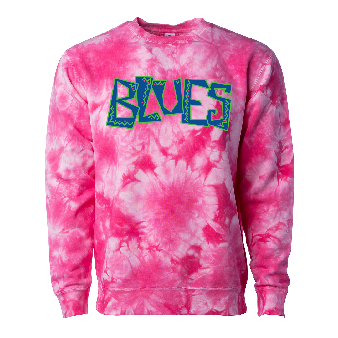 SC Blues Tie Dye Crew - Unisex - 6 Colors Available -  by Niky's Sports | Available at Niky's Sports