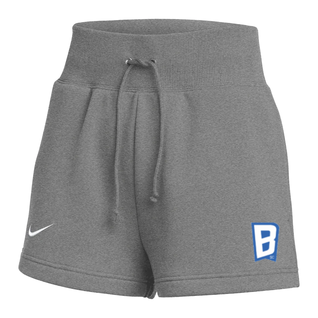 Nike SC Blues Phoenix Fleece Women's Shorts - AVAILABLE IN GREY & BLACK - HF6898-010-SCBLUES-NIKE by Nike | Available at Niky's Sports