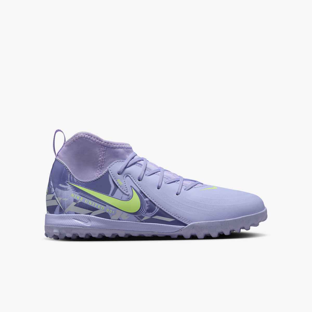 Nike United Jr. Phantom Luna 2 Academy Kids' TF High-Top Soccer Shoes - HF1581-500-NIKE by Nike | Available at Niky's Sports