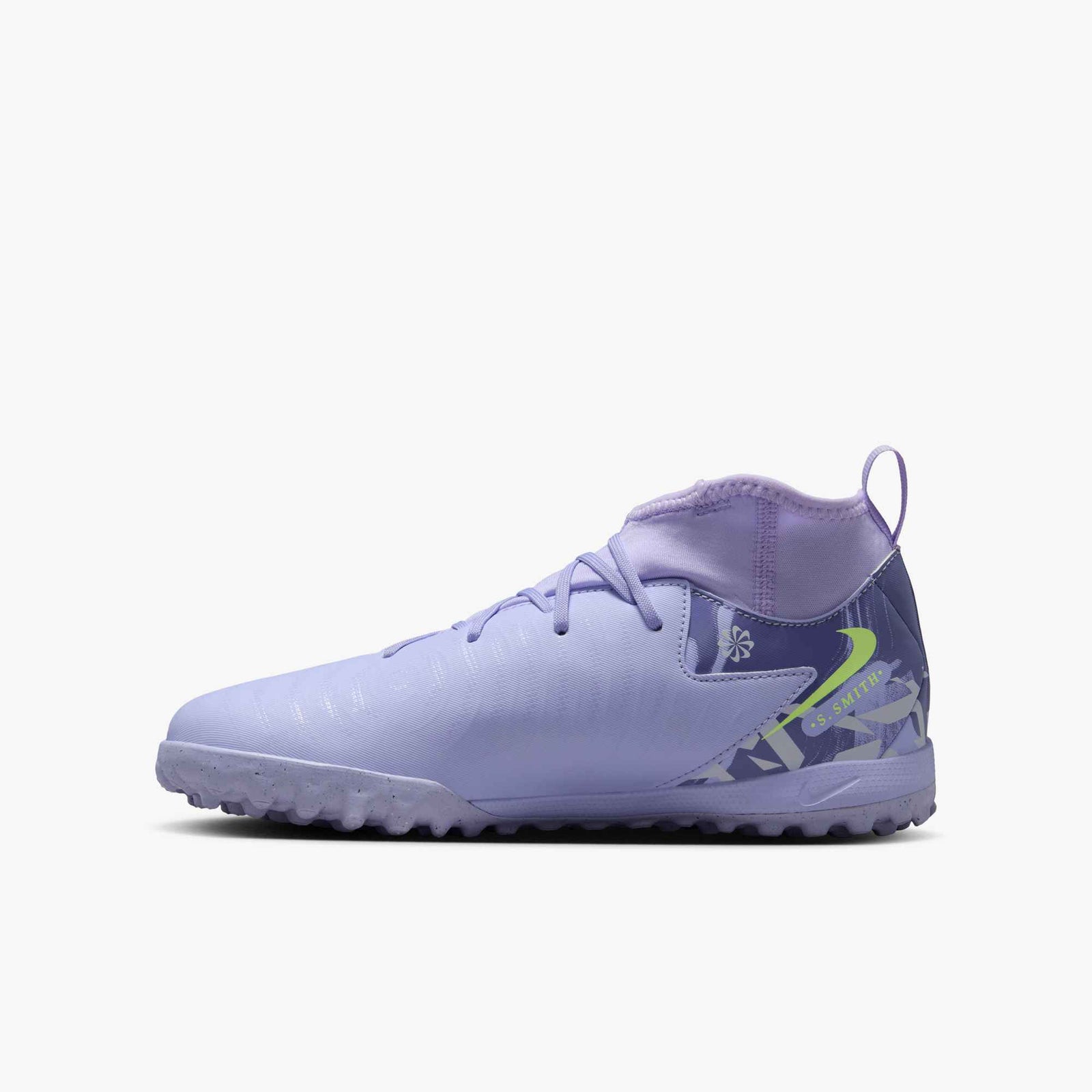 Nike United Jr. Phantom Luna 2 Academy Kids' TF High-Top Soccer Shoes - HF1581-500-NIKE by Nike | Available at Niky's Sports
