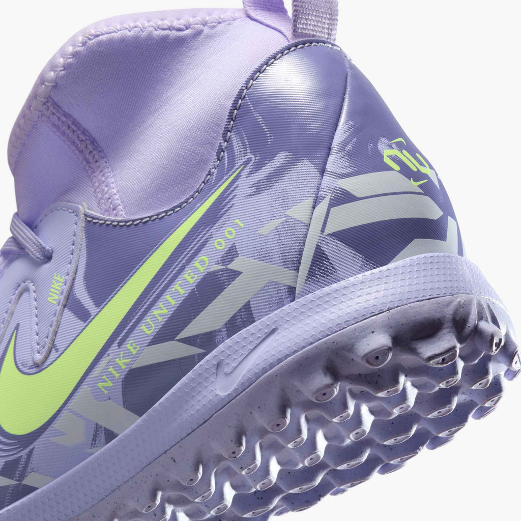 Nike United Jr. Phantom Luna 2 Academy Kids' TF High-Top Soccer Shoes - HF1581-500-NIKE by Nike | Available at Niky's Sports