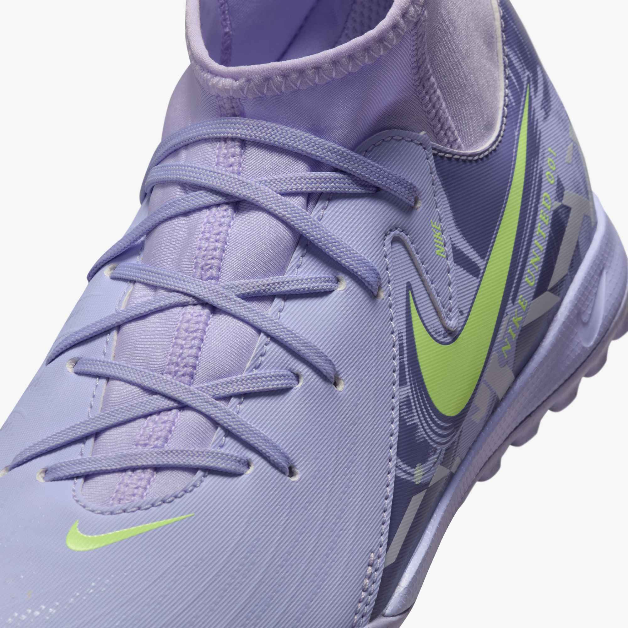 Nike United Jr. Phantom Luna 2 Academy Kids' TF High-Top Soccer Shoes - HF1581-500-NIKE by Nike | Available at Niky's Sports