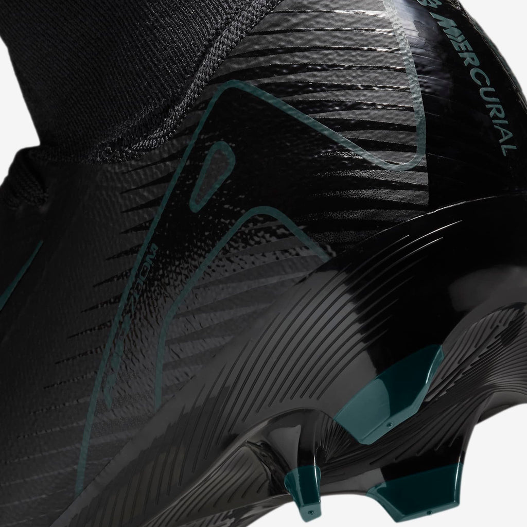Nike Mercurial Superfly 10 Pro FG High-Top Soccer Cleats Black/Deep Jungle - HF9433-002-NIKE by Nike | Available at Niky's Sports