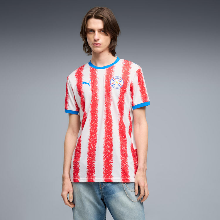Puma Paraguay 26 Home Men's Soccer Jersey - 697015-01-PUMA by Puma | Available at Niky's Sports