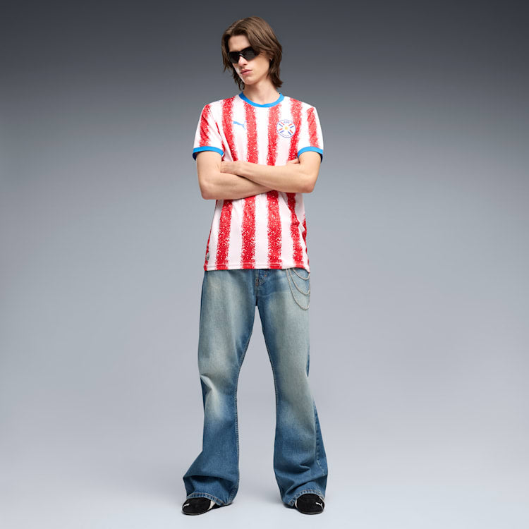 Puma Paraguay 26 Home Men's Soccer Jersey - 697015-01-PUMA by Puma | Available at Niky's Sports