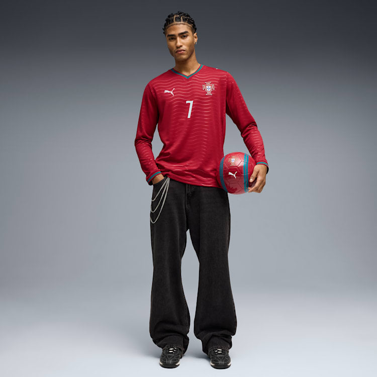 Puma Portugal 26 Cristiano Ronaldo Men's Long Sleeve Replica Home Jersey - 788142-77-PUMA by Puma | Available at Niky's Sports