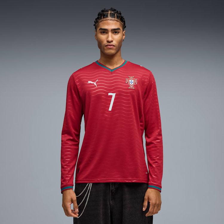 Puma Portugal 26 Cristiano Ronaldo Men's Long Sleeve Replica Home Jersey - 788142-77-PUMA by Puma | Available at Niky's Sports