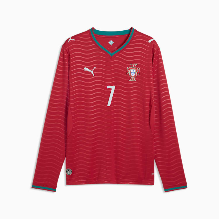 Puma Portugal 26 Cristiano Ronaldo Men's Long Sleeve Replica Home Jersey - 788142-77-PUMA by Puma | Available at Niky's Sports