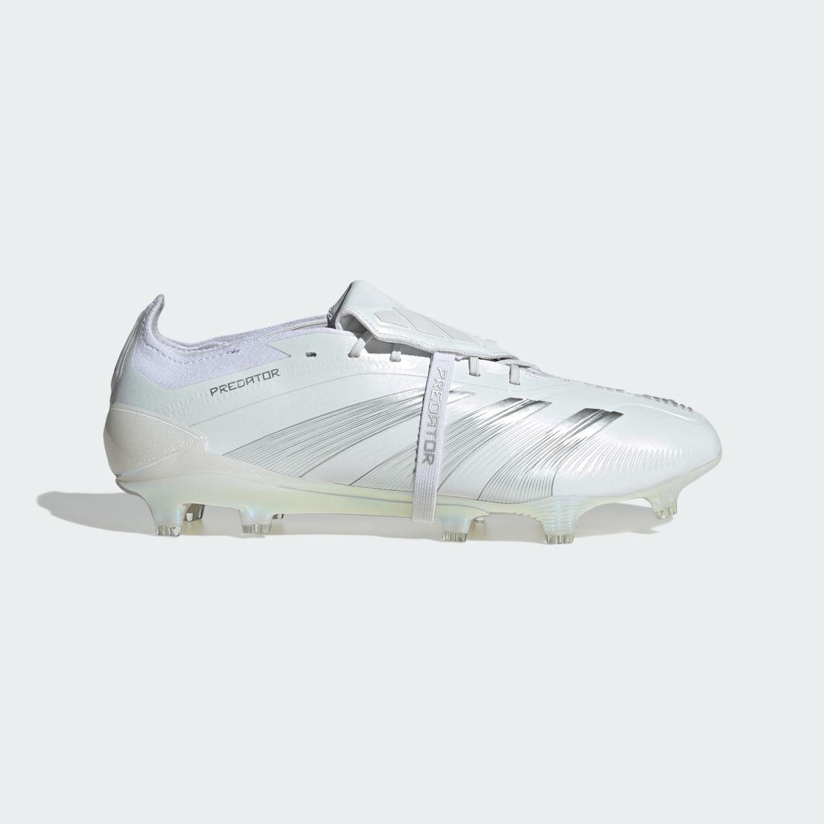 ADIDAS PREDATOR 24+ FIRM GROUND CLEATS FOLD OVER TONGUE MENS WHITE