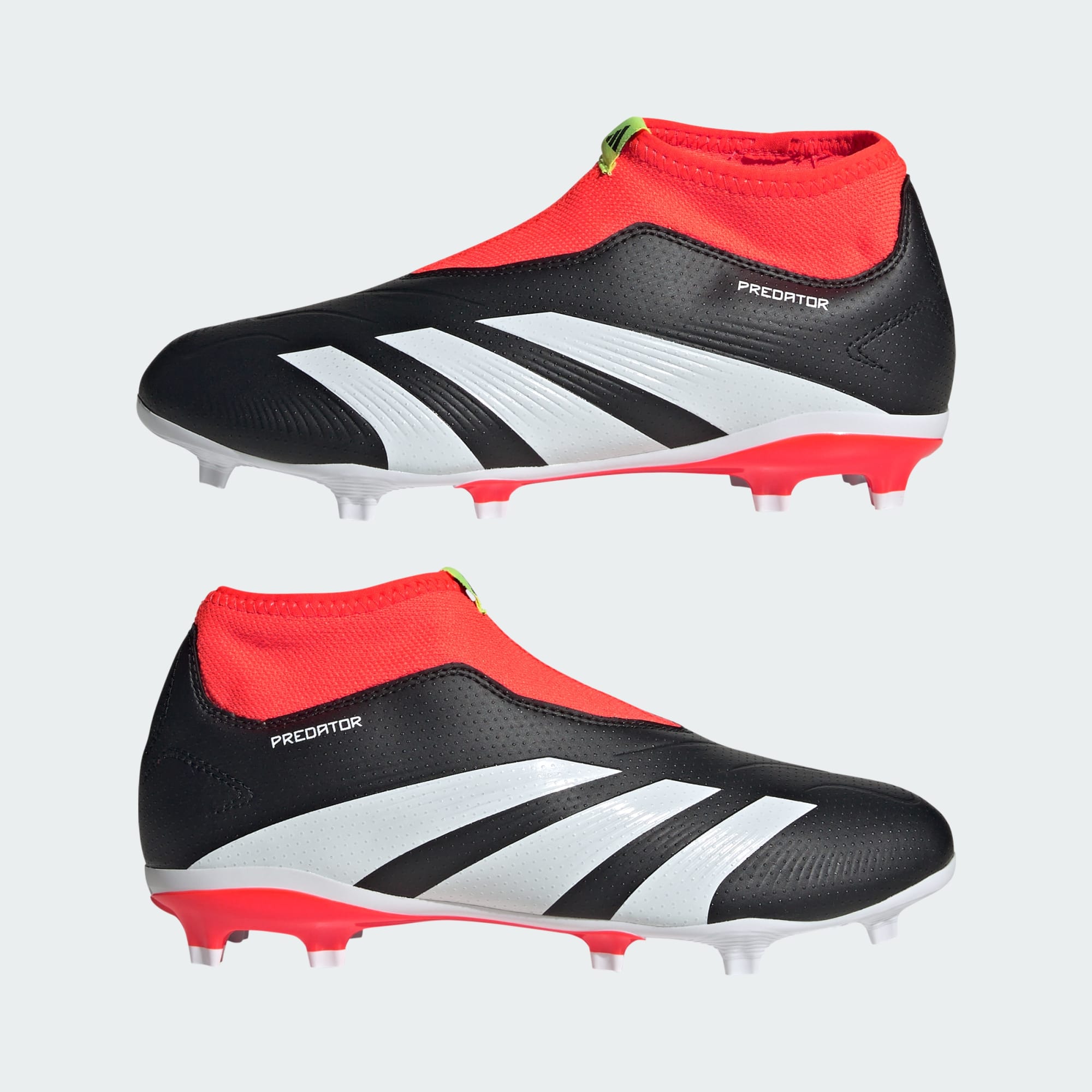 adidas PREDATOR 24 LEAGUE KIDS LACELESS FIRM GROUND CLEATS - IG7754-ADIDAS by adidas | Available at Niky's Sports