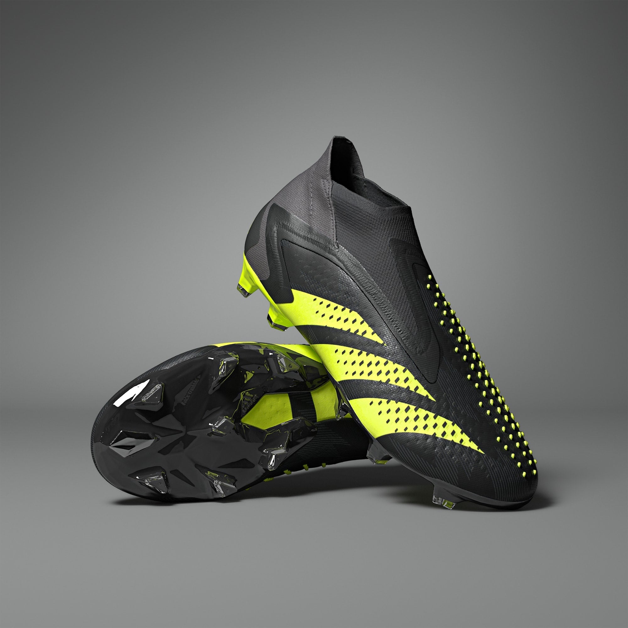 Adidas Predator Freak.1 Firm Ground Soccer Cleats Silver/Black - 9
