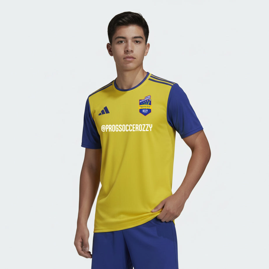 adidas Progressive Soccer Game Jersey Yellow 2026 -  by adidas | Available at Niky's Sports