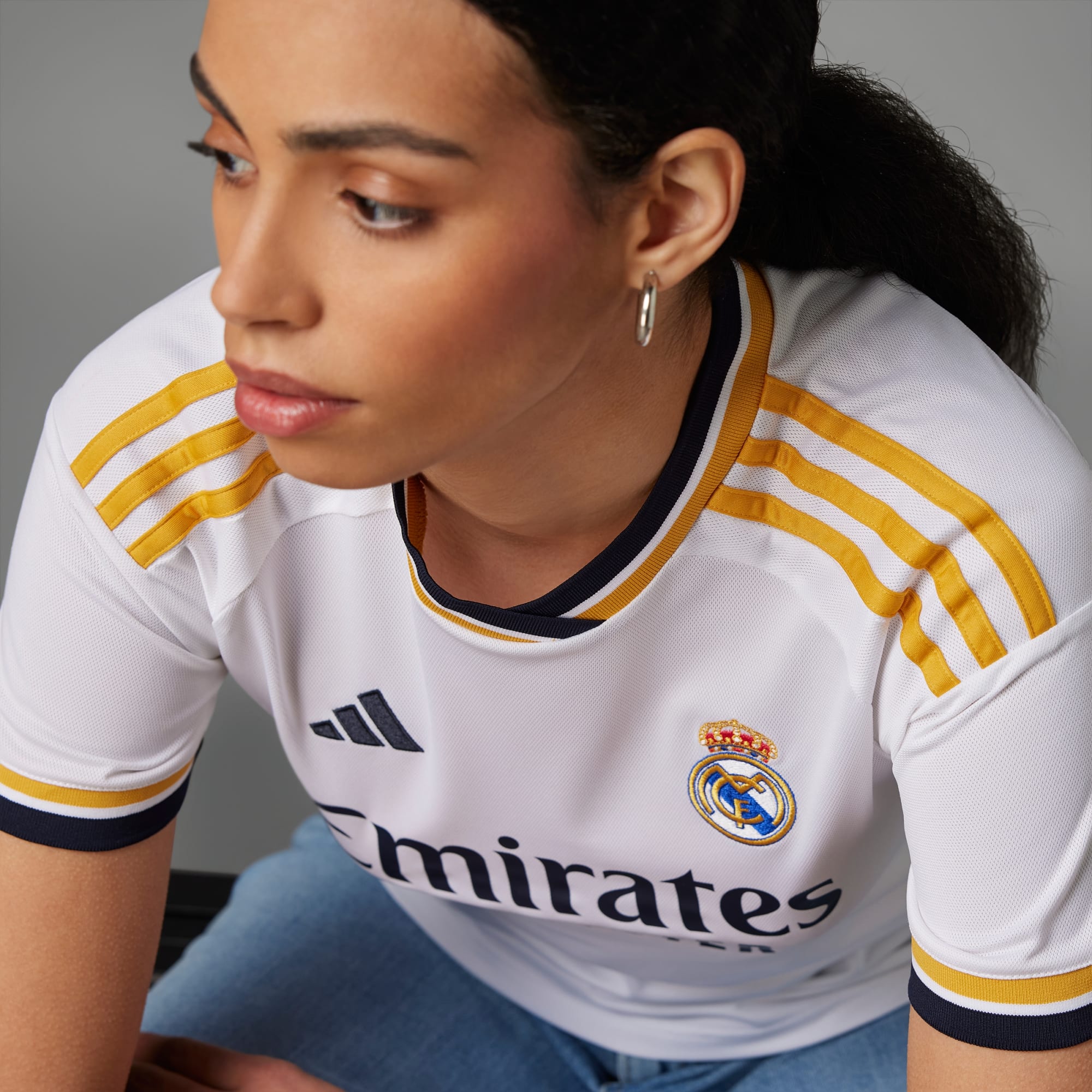 White adidas Real Madrid 2023/24 Home Shirt Women's