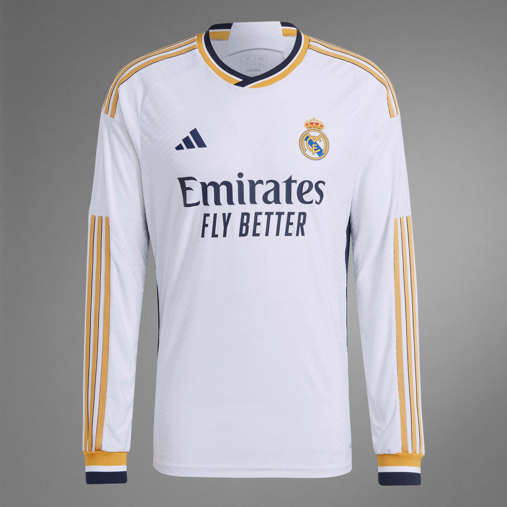 adidas Real Madrid Authentic Home Long Sleeve Jersey