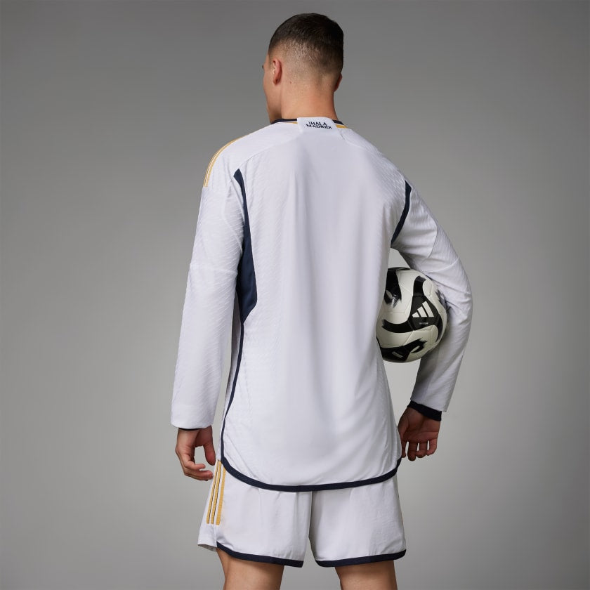 adidas Real Madrid Authentic Home Long Sleeve Jersey