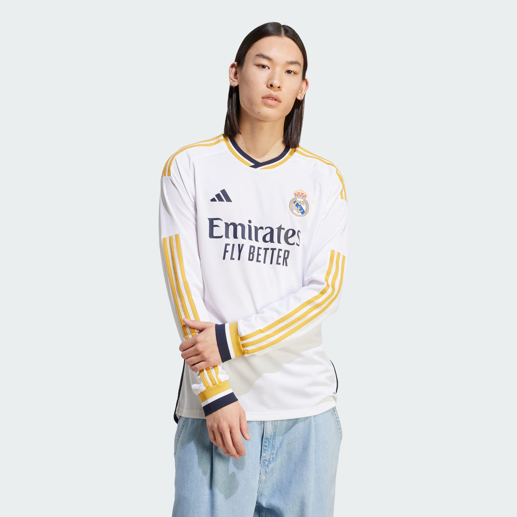 adidas REAL MADRID 23/24 LONG SLEEVE HOME JERSEY - IB0018-ADIDAS by adidas | Available at Niky's Sports