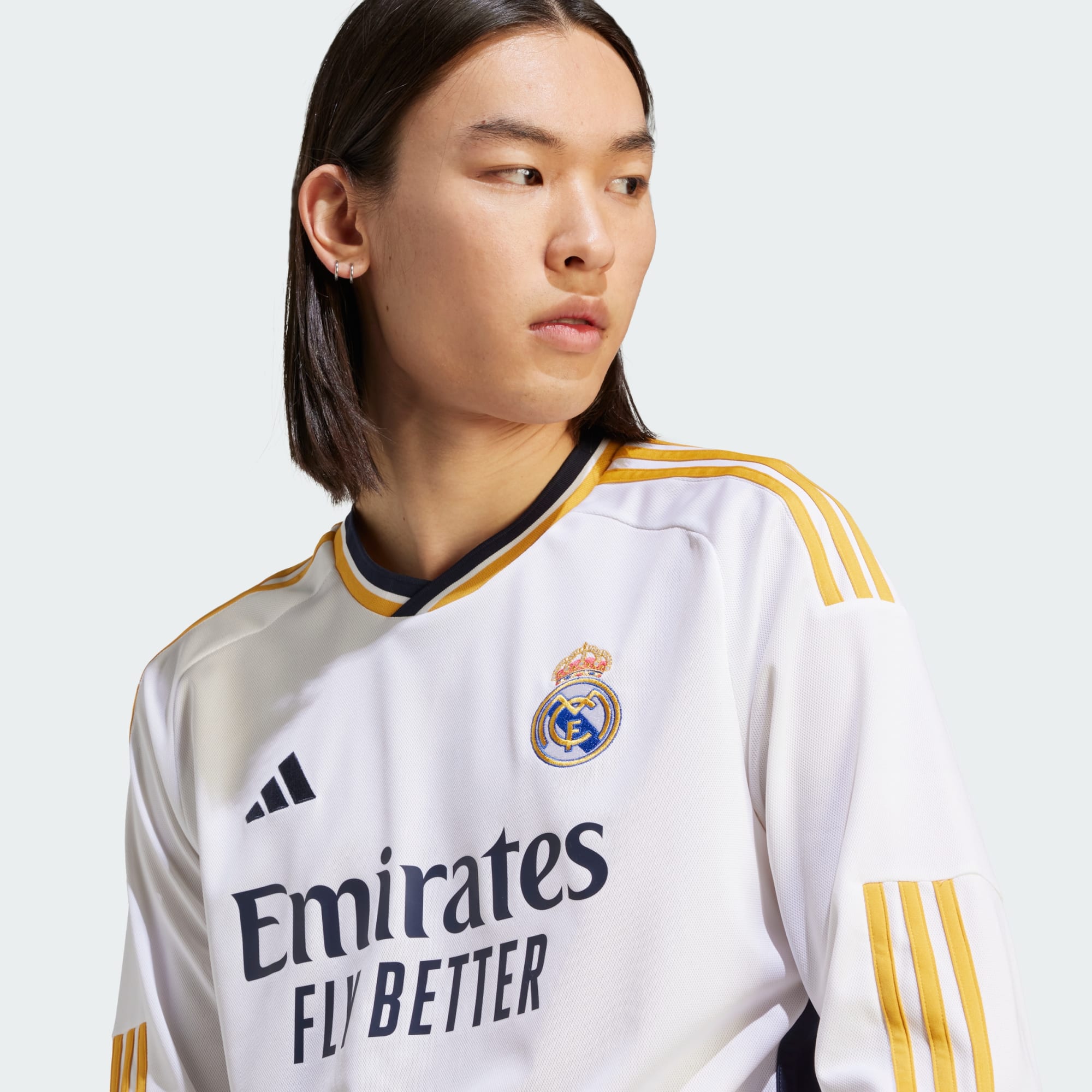 adidas REAL MADRID 23/24 LONG SLEEVE HOME JERSEY - IB0018-ADIDAS by adidas | Available at Niky's Sports