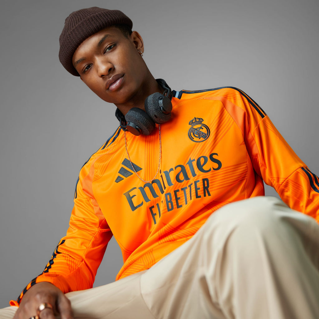 Adidas Real Madrid 24/25 Long Sleeve Away Jersey Men's - IT5189-ADIDAS by adidas | Available at Niky's Sports