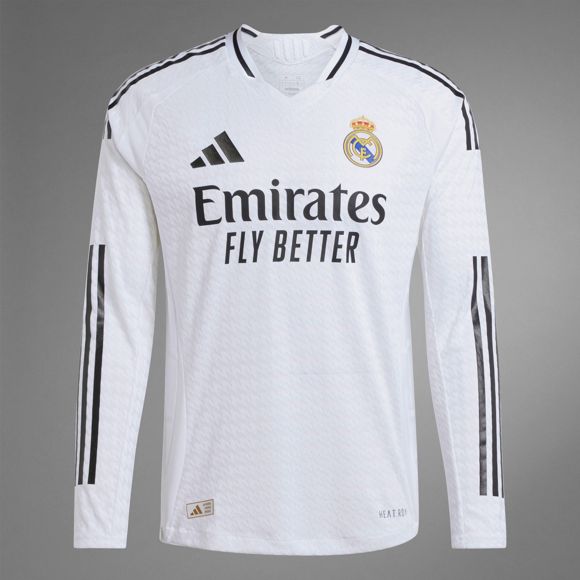 adidas Real Madrid 24/25 Long Sleeve Home Authentic Jersey - Men’s - IT5204-ADIDAS by adidas | Available at Niky's Sports