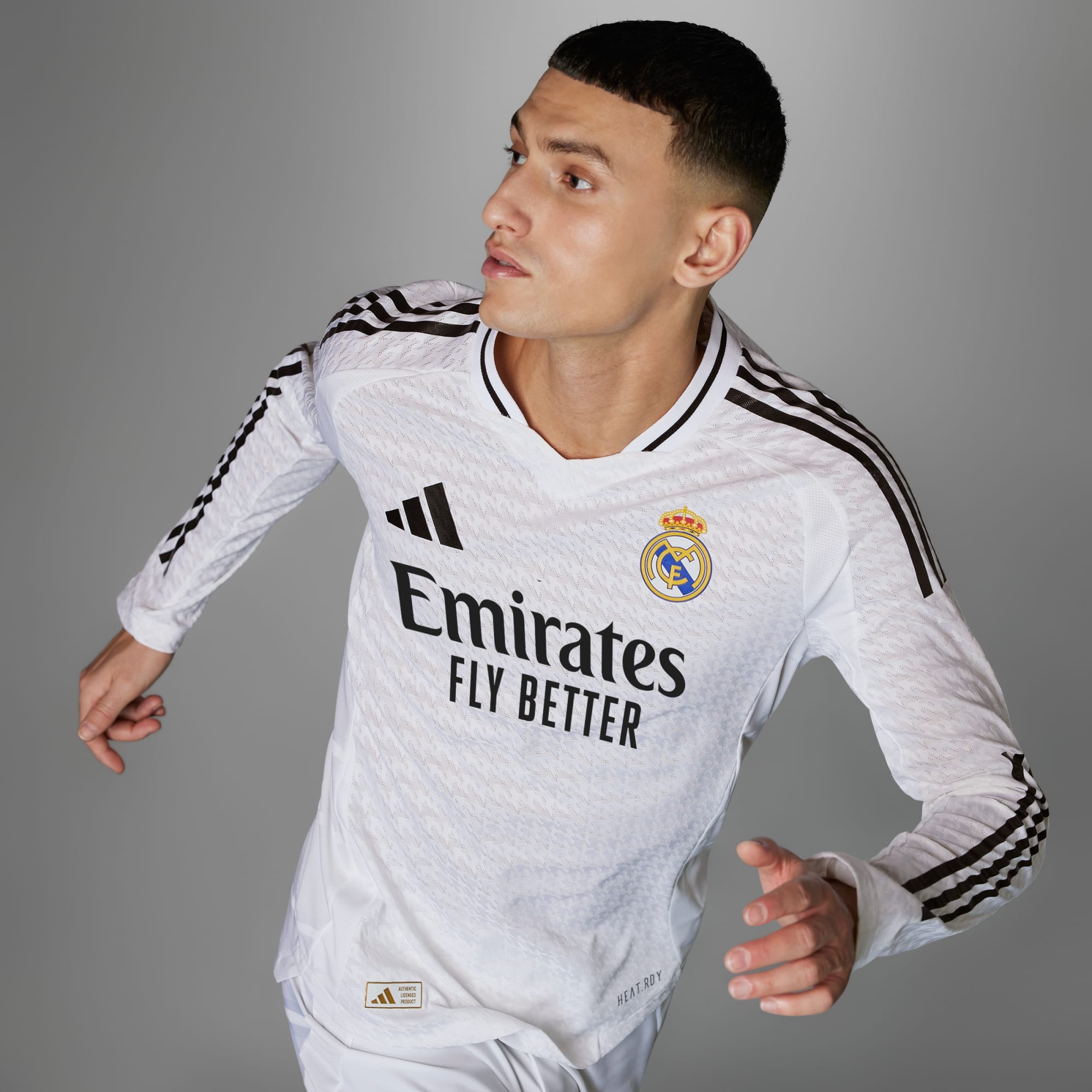 adidas Real Madrid 24/25 Long Sleeve Home Authentic Jersey - Men’s - IT5204-ADIDAS by adidas | Available at Niky's Sports