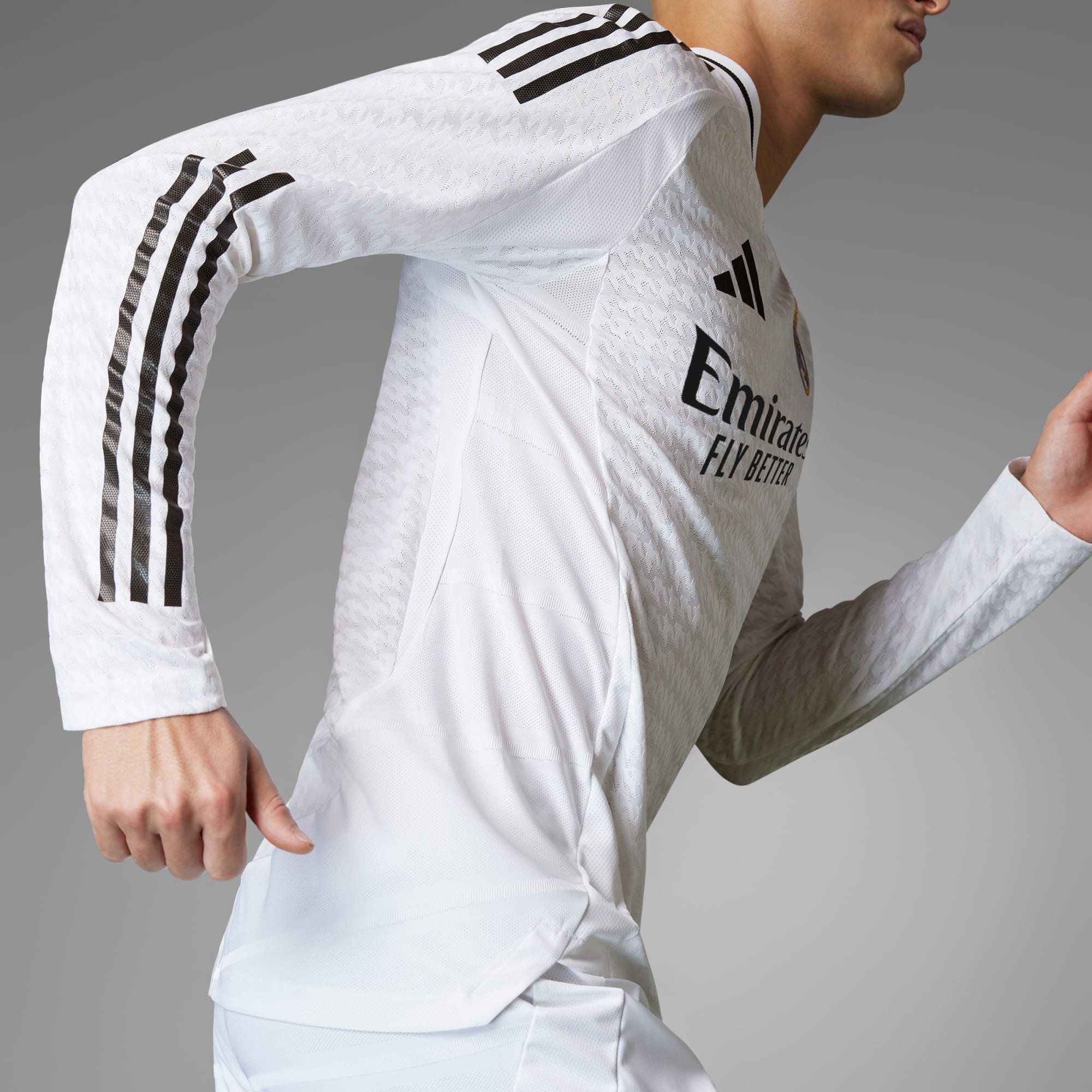 adidas Real Madrid 24/25 Long Sleeve Home Authentic Jersey - Men’s - IT5204-ADIDAS by adidas | Available at Niky's Sports