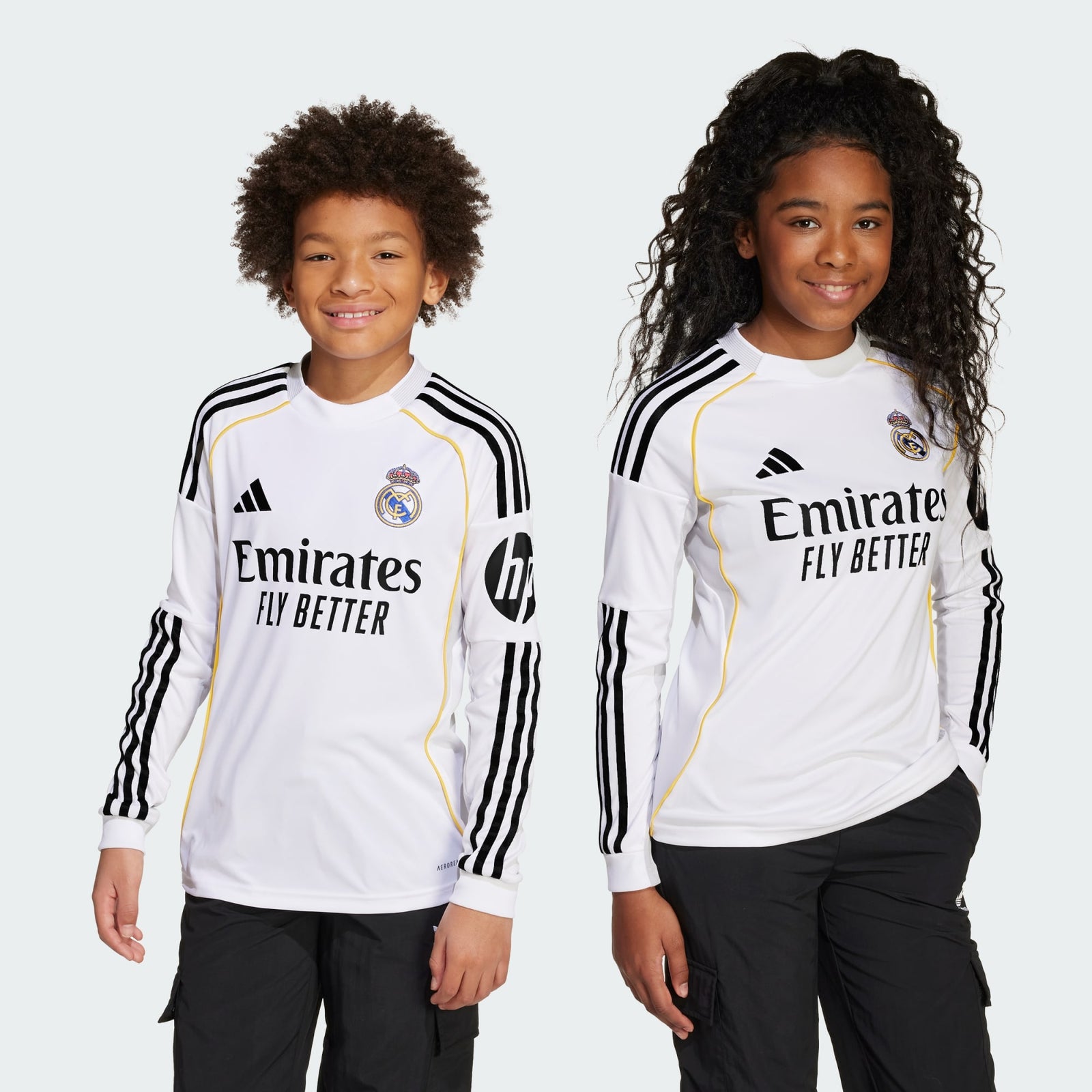 adidas Real Madrid 25/26 Long Sleeve Home Jersey Kids - JN8871-ADIDAS by adidas | Available at Niky's Sports