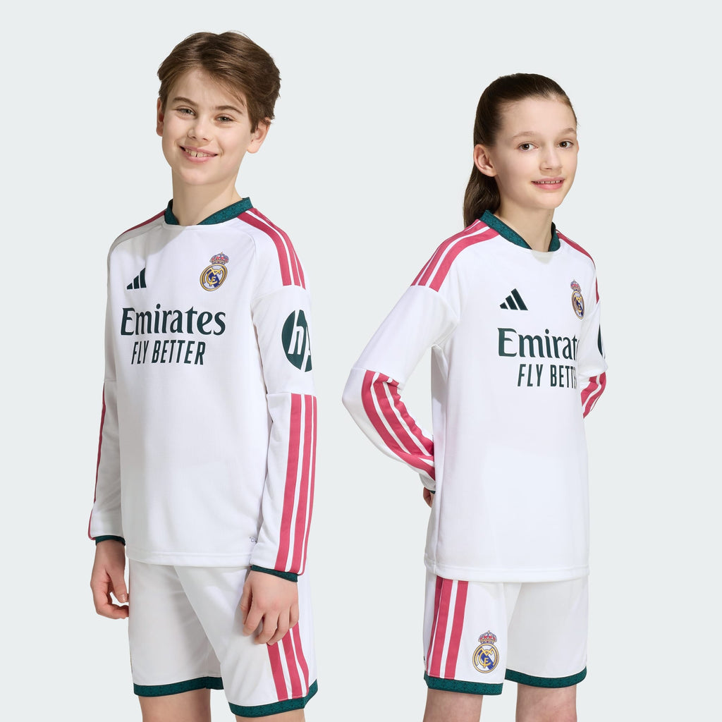 Real Madrid 26/27 Home Jersey Long Sleeve Kids - KC3947-ADIDAS by adidas | Available at Niky's Sports
