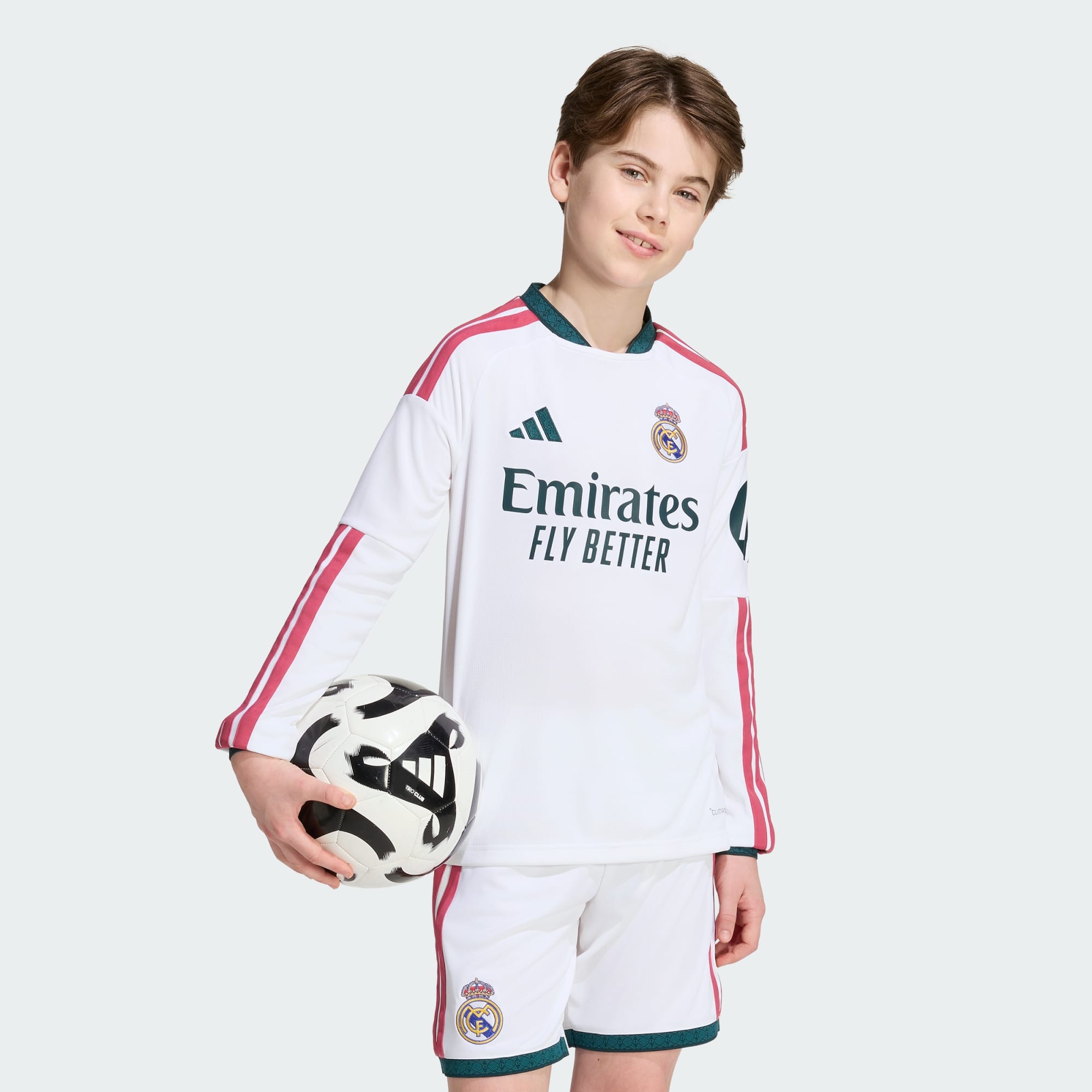 Real Madrid 26/27 Home Jersey Long Sleeve Kids - KC3947-ADIDAS by adidas | Available at Niky's Sports