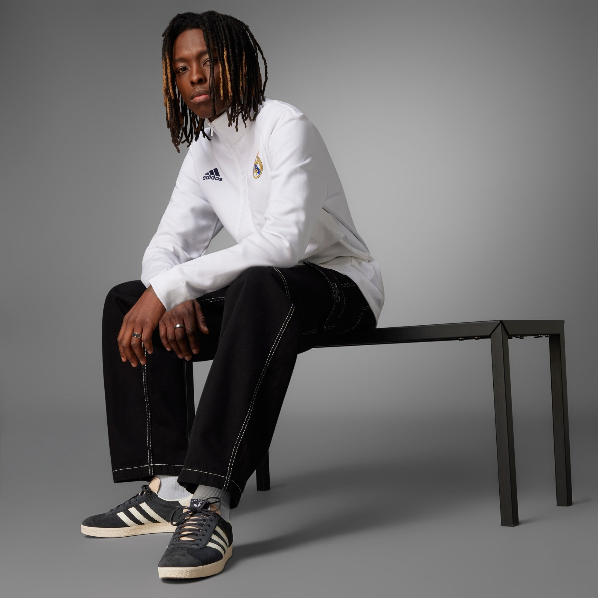 adidas Real Madrid Anthem Jacket Men's 2024 - HY0643-ADIDAS by adidas | Available at Niky's Sports