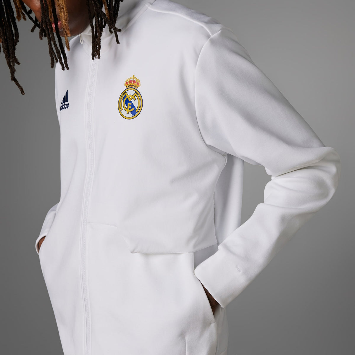adidas Real Madrid Anthem Jacket Men's 2024 - HY0643-ADIDAS by adidas | Available at Niky's Sports