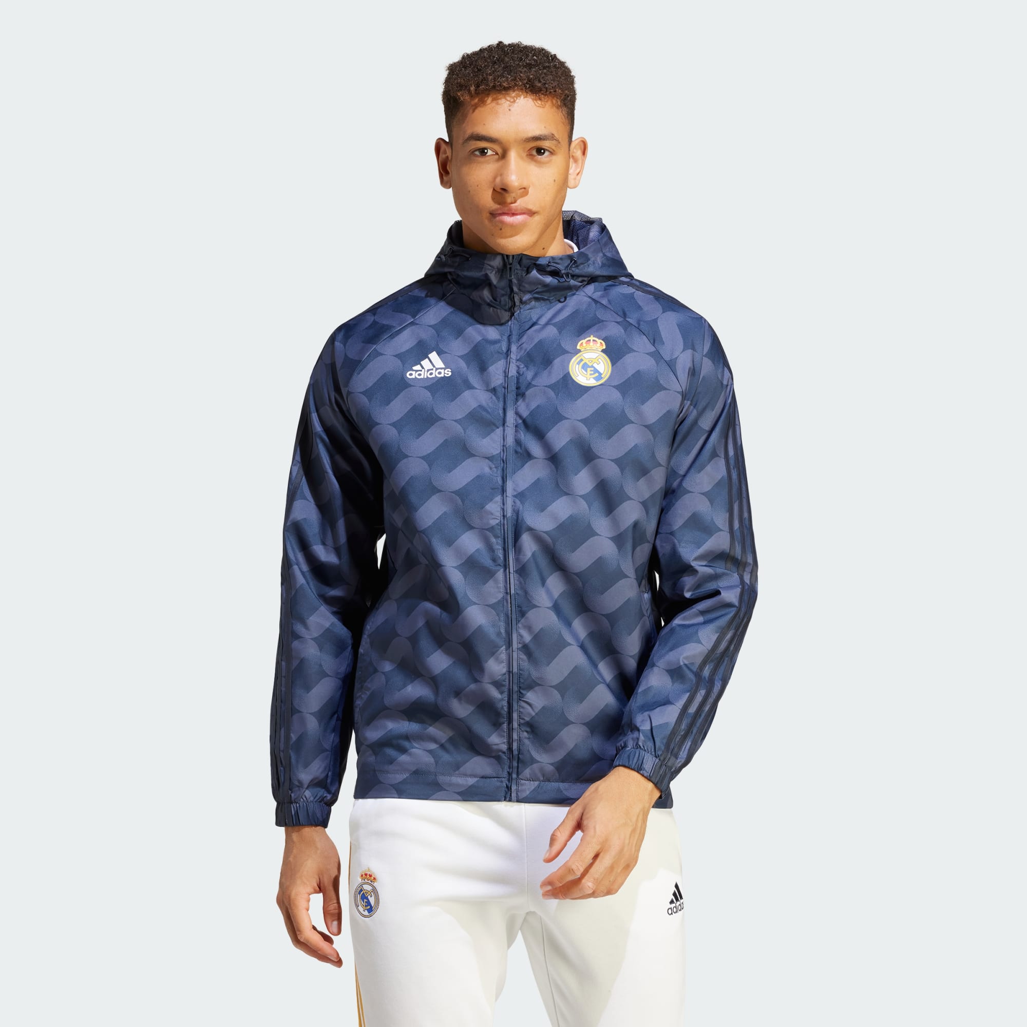Adidas Men s Real Madrid 2023 24 DNA Windbreaker Navy XXL