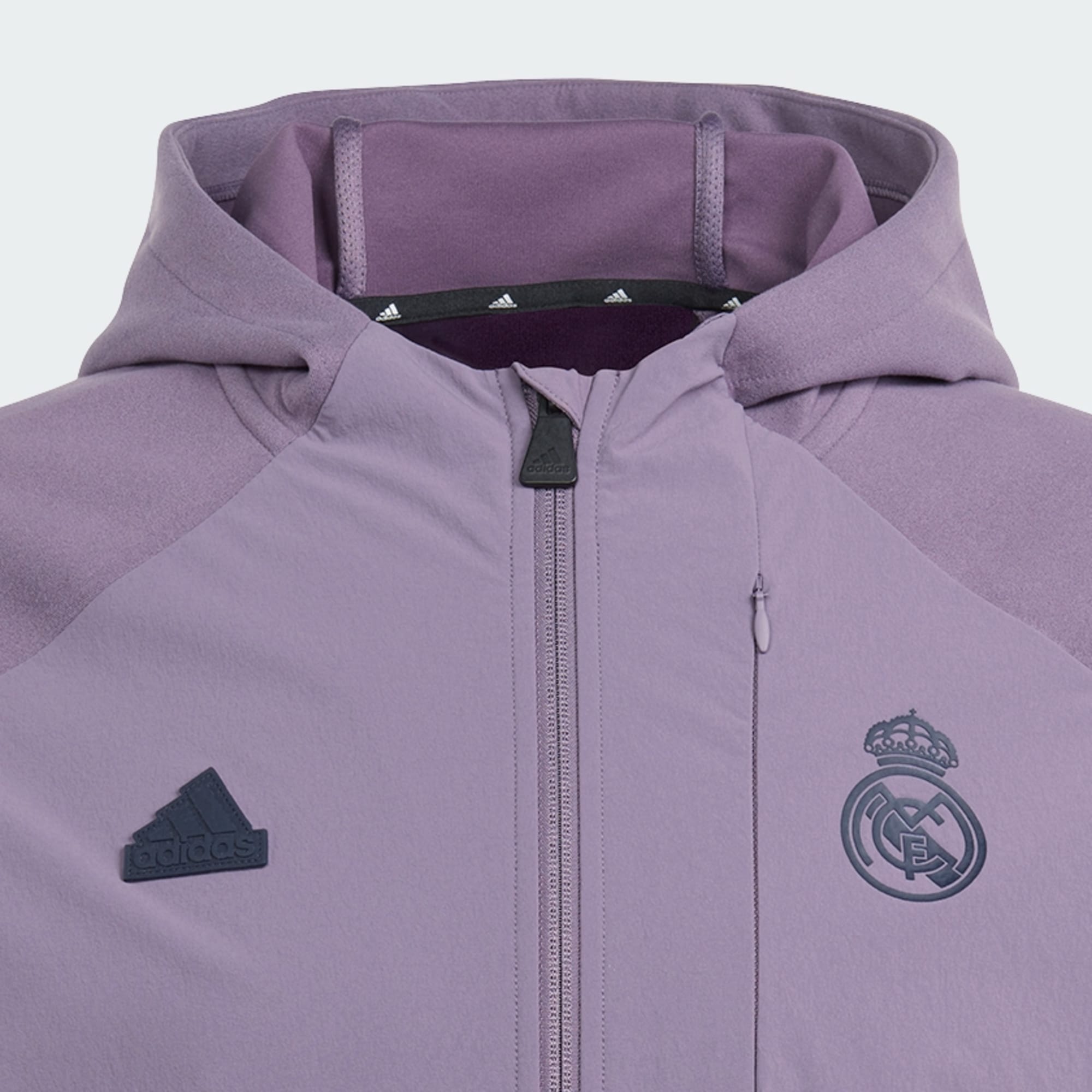 adidas REAL MADRID DESIGNED FOR GAMEDAY FULL-ZIP HOODIE