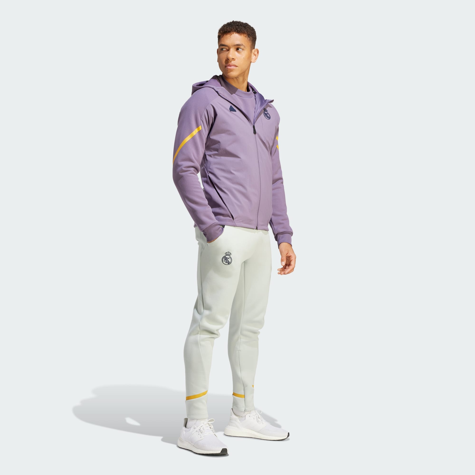 adidas REAL MADRID DESIGNED FOR GAMEDAY FULL-ZIP HOODIE