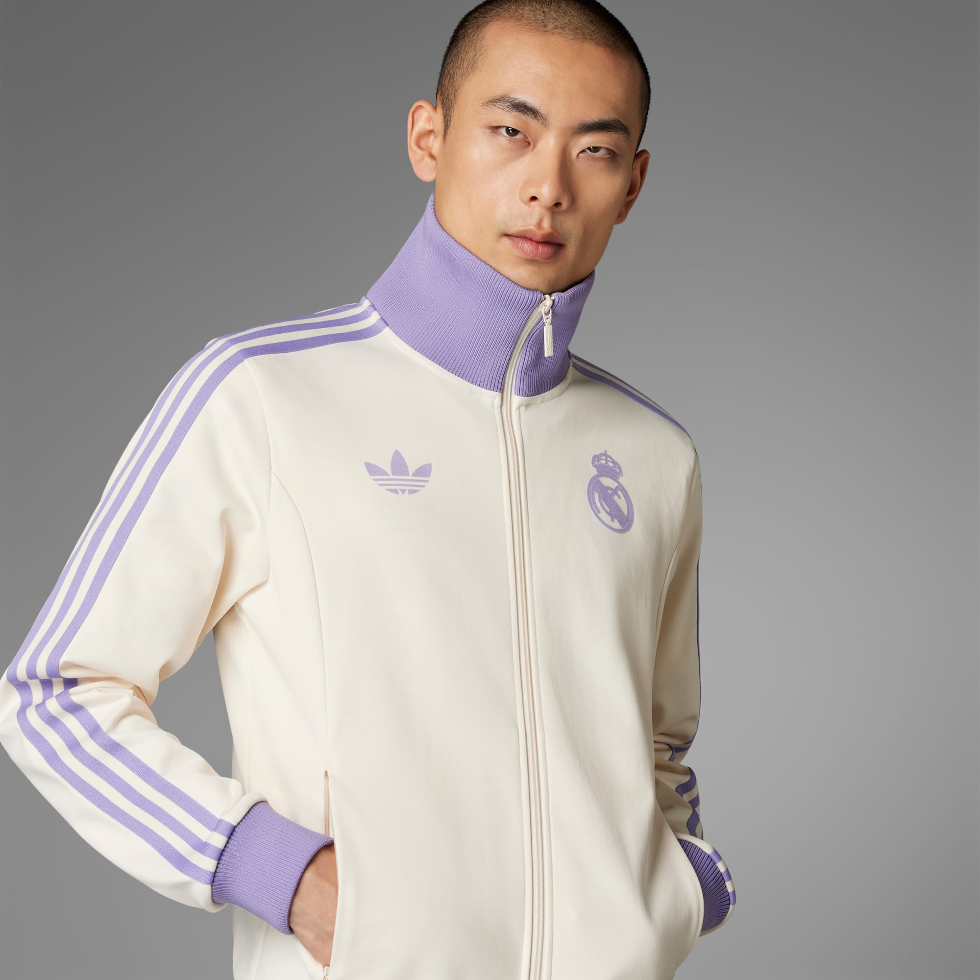 adidas Real Madrid Lifestyle OG Track Top Charcoal Dark Gray
