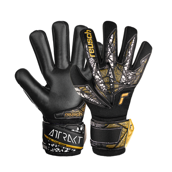 Reusch ATTRAKT SILVER NC FINGER SUPPORT JUNIOR Goalkeeper Gloves - 5472250-REUSCH by Reusch | Available at Niky's Sports