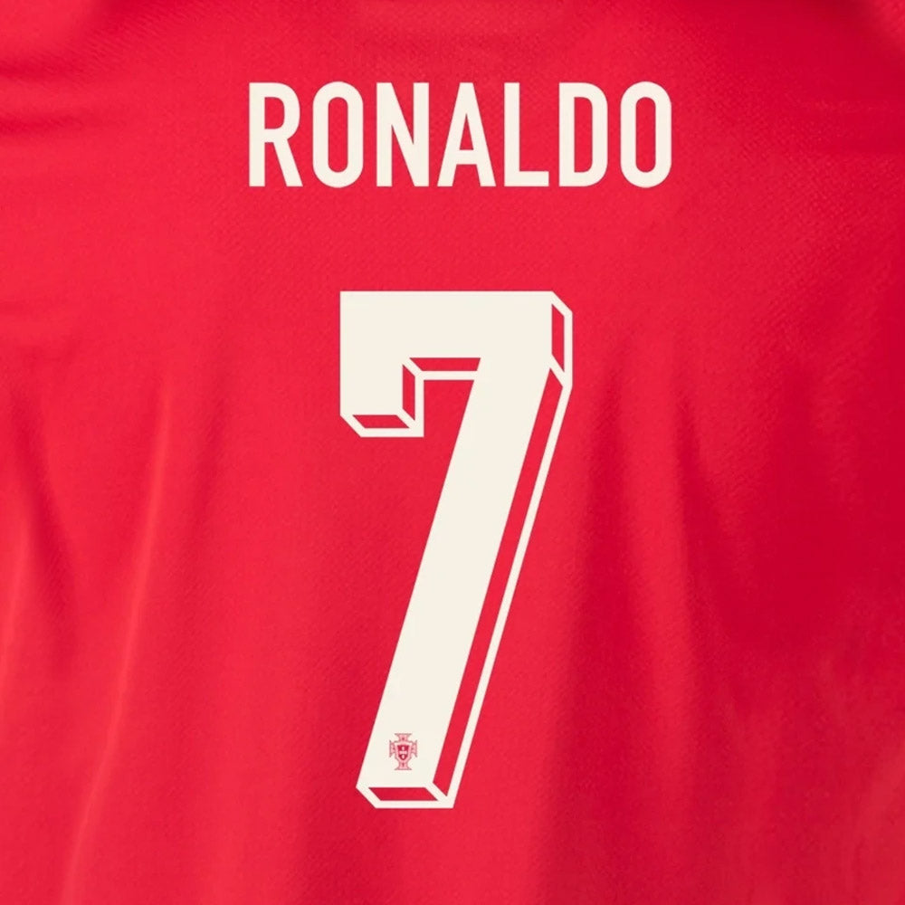 Sporting ID Ronaldo #7 Portugal Home Name and Number Set 2024-25 - POR24-RONALDO-H-AUTHENTIC by Authentic | Available at Niky&#39;s Sports