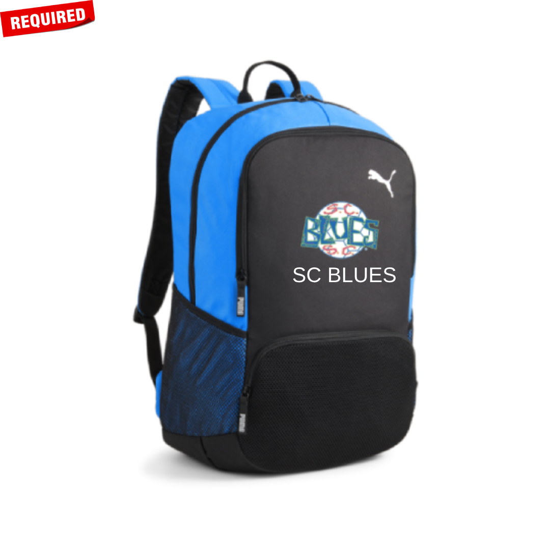 Puma SC Blues Girls Backpack - Blue - REQUIRED - 090458-02-SCBLUES by Niky&#39;s Sports | Available at Niky&#39;s Sports